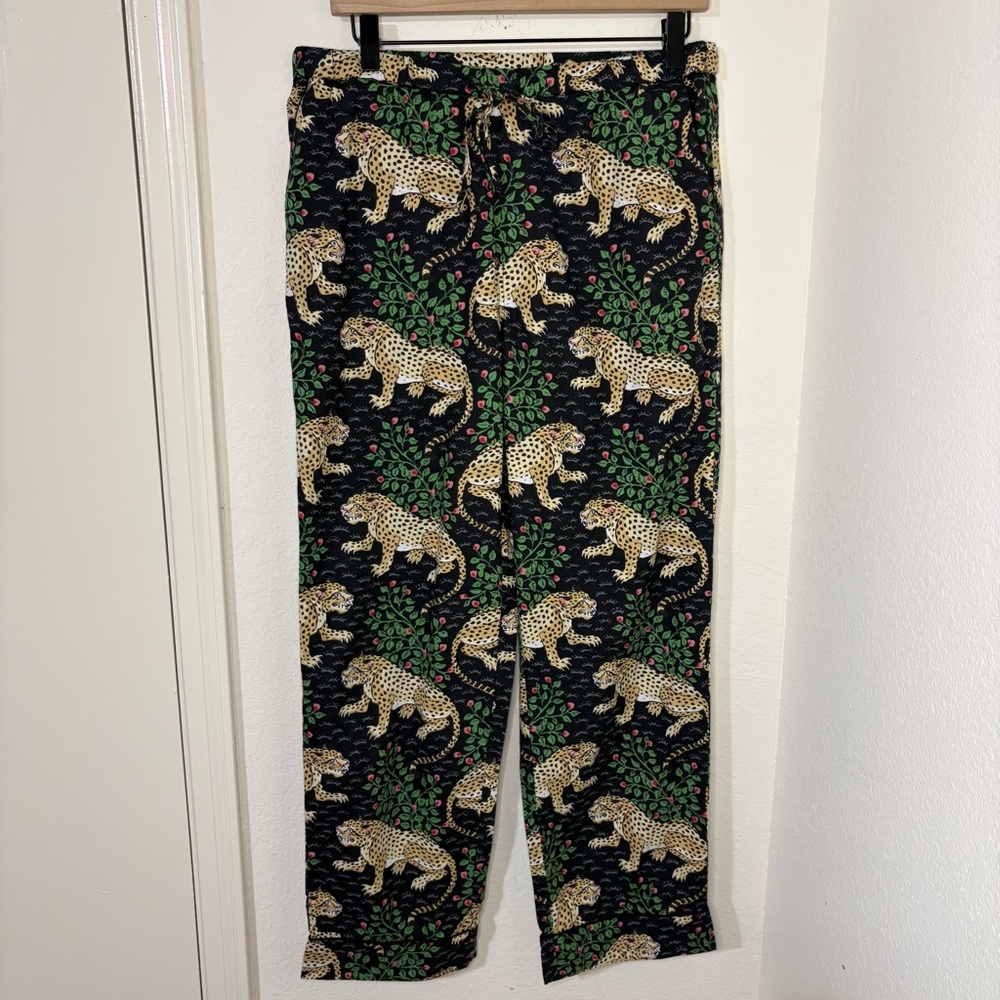 Printfresh Black and Cream Leopard Print Pants - Picture 7 of 13